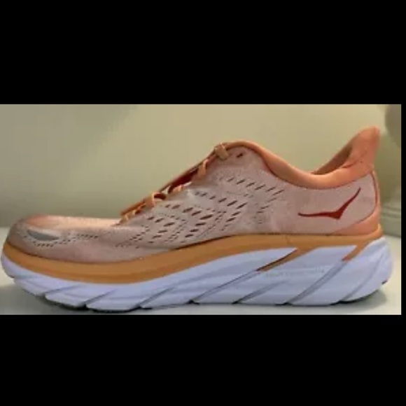 HOKA One One Clifton Running Shoe Peach 7.5 US - Picture 6 of 11